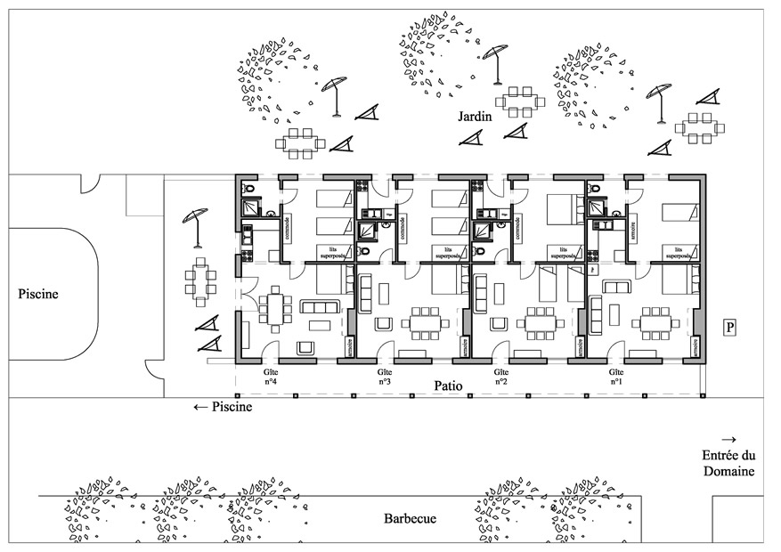 Plan des gîtes